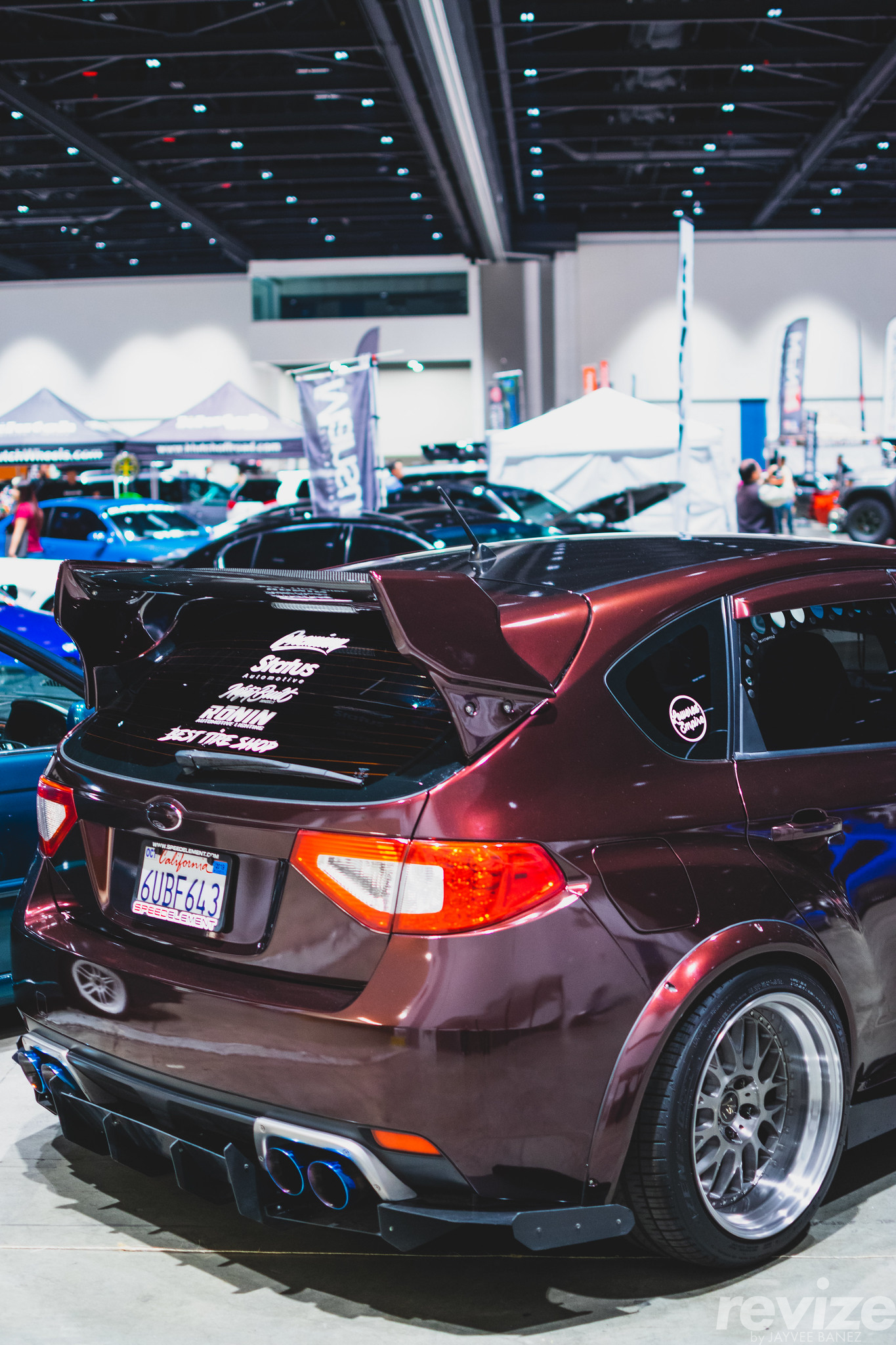 Brandon Dajano's WRX STI with fender flares and Work Meister VS XX wheels