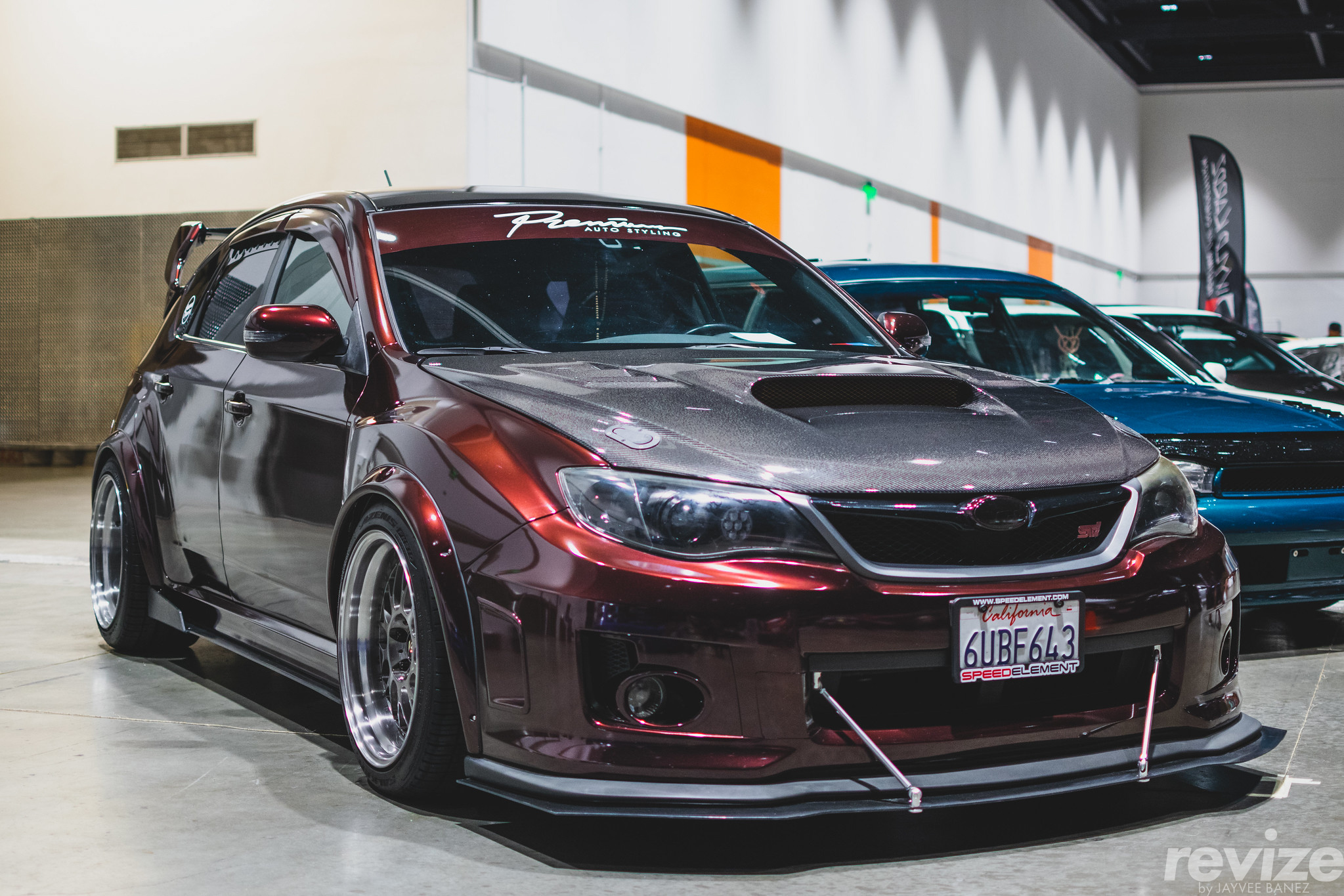 Brandon Dajano's WRX STI with fender flares and Work Meister VS XX wheels